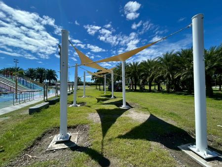 Sail Shade of Adult Fitness Zone in Hualien Pacific Park